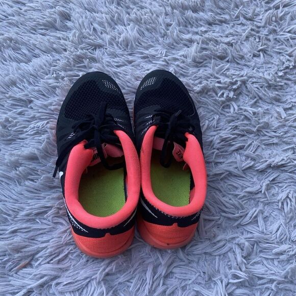Nike 5.0 Black‎ Orange Size 7 Y Women’s Lace Up Athletic Shoes Pre Owned - Picture 3 of 16